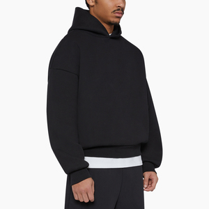 OEM logotipo personalizado de peso pesado de gran tamaño de los hombres de 300 GSM 500 GSM recortada Boxy Fit Sudadera con capucha - Product Image 2