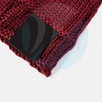 Gorros de Invierno, Gorro de Punto Jacquard con Logotipo Bordado a Mano, Gorro de Esquí Unisex Clásico con Patrón de Puntos