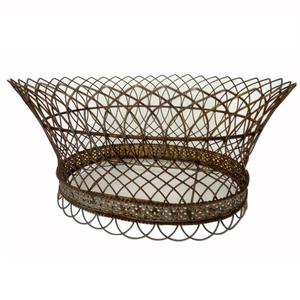 Corbeille à linge en métal au design moderne, en fil de fer décoratif, finition noire thermolaquée, de forme personnalisée, pour articles de salle de bain - Product Image 3