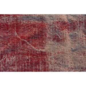 Alfombra Turca Vintage, Alfombra de 3.3x9.5 pies, Alfombra de Retazos Rojo Marrón - Product Image 5