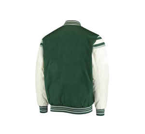 Wholesale Custom Men's PU Leather College Baseball Jacket For Men Closure Jacket Varsity Jacket Leather - Product Image 5