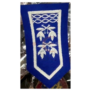 โมร็อกโกแอลจีเรียฝรั่งเศสทอง/เงินไหล่กระดานอินทรธนูใบไม้ปักลายทแยงผ้าทอประดับไหล่ของเจ้าหน้าที่ - Product Image 2