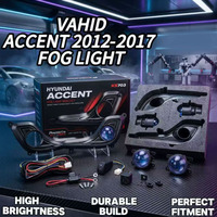 Kit de fixation pour feux antibrouillard VAHID pour Hyundai Accent 2011-2017, lentille de projecteur Bi-LED, 3 couleurs, faisceau haut et bas, Plug and Play