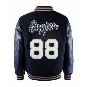 Moda Varsity Letterman Chaquetas Materiales variados Cuerpo de lana Satén Algodón Poliéster Opciones Raya personalizada y diseños de bloques de color - Product Image 2