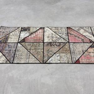 2.5x6.9 ft <b>Rug</b>, <b>Runner</b> Vintage <b>Rug</b>, Gray Abstract <b>Rug</b> - Product Image 4