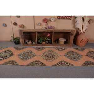 Tapis en laine vert Orange classique 2.9 X 12.7ft Design Patchwork turc Vintage pour décor de salon 9x12 support en Latex Rectangle - Product Image 4