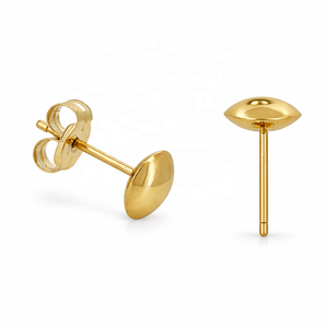 JJ BRAVO ต่างหูทองคำแท้ 14K ทรงโดมขัดเงา สไตล์มินิมอล สำหรับทุกเพศ ใส่ได้ทุกวัน - Product Image 2