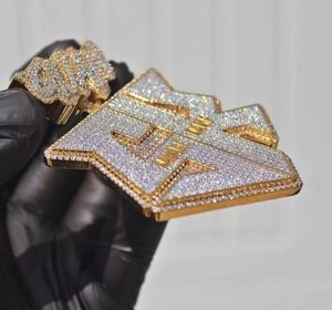 เครื่องประดับเพชรโมอิสทรงกลมตัดคุณภาพระดับพรีเมียมพร้อมเอฟเฟคท์เย็นลง925ทำด้วยมือชุบทอง - Product Image 4