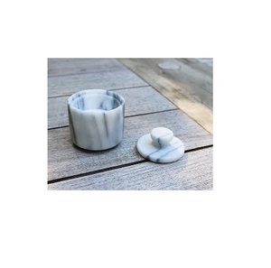 Bol à sel et sucre en marbre Bol à sel d'herbes et d'épices de meilleure qualité pour la conception d'ustensiles de cuisine à la maison Bol de nourriture épicé en pierre - Product Image 1