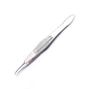 Pinces Castroviejo ophtalmiques courbées en acier chirurgical Caronia pour micro-chirurgie manuelle, micro-pinces de suture 0,5 mm, vente en gros - Product Image 3