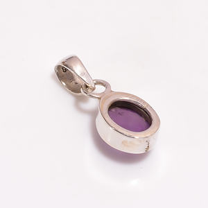 Vente en gros pendentif classique en argent sterling 925 avec pierres précieuses rubis, améthyste de forme ovale, breloques pour - Product Image 2