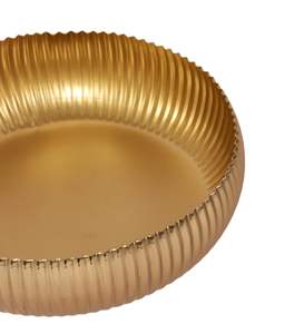 <b>Rounded</b> Metal Decorative Urli Bowl Bowl for <b>Candle</b> Flowers Housewarming Gifts Home Decor Items Flower Decoration - Product Image 3