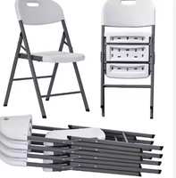 Chaise pliante en plastique blanche élégante/chaise de banquet en plastique/chaise se pliante de banquet