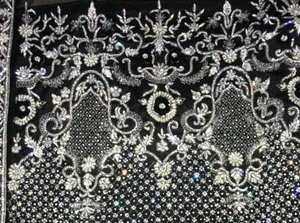 Designer moderne non cousu brodé à la main beaux pieds costumes femmes indien mode avant Style traditionnel fêtes soie - Product Image 3