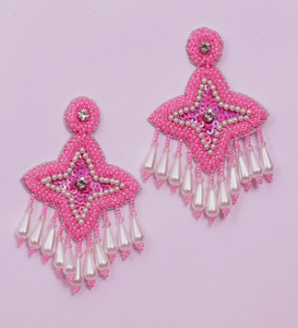 Pendientes colgantes con cuentas de resina Bohemia 2025 hechos a mano, Pendientes colgantes de semillas de flores coloridas para niñas, accesorios de moda india - Product Image 3