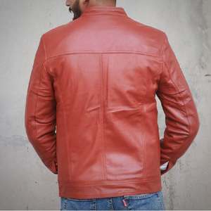 Chaqueta de Piel de Oveja Auténtica Color Bronceado para Hombre y Mujer, Prenda Exterior Moderna para Invierno, Uso Casual y Diario - Product Image 4