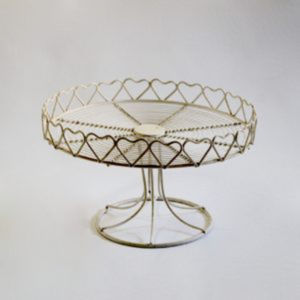 Soporte para Pastel de Alambre de Hierro, Acabado Blanco, de Una Sola Capa, Ecológico, Apto para Lavavajillas, para Hogar, Bodas, Fiestas de Cumpleaños, Decoración de Mesa - Product Image 1