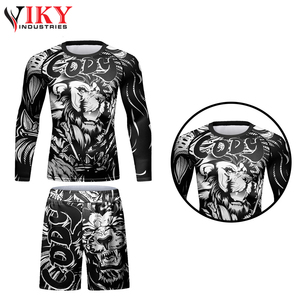 เครื่องป้องกันผดผื่นแบบระเหิดได้เต็มที่กำหนดเอง MMA rushguard - Product Image 4