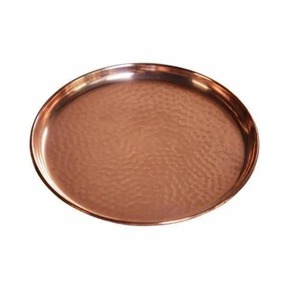 Bandeja de cobre hecha a mano de primera calidad para comida, té y servicio de hotel, bandeja de servicio de metal ecológica de tamaño personalizado para restaurantes - Product Image 3