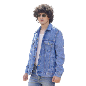 Nueva chaqueta vaquera elegante para hombre hecha con material de alta calidad disponible a precios razonables con logotipo personalizado - Product Image 4