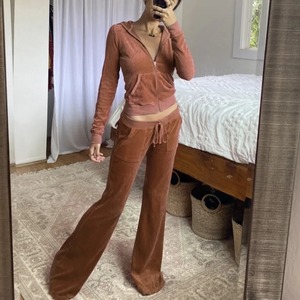 Chándal de terciopelo para mujer, Sudadera con capucha, abrigo holgado, Pantalones anchos holgados, Jogger, correr, entrenamiento físico informal, ropa deportiva, conjunto de 2 uds. - Product Image 3