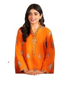 Robe de mariée modeste de couleur orange nouvelle couleur merveilleuse costume fête incroyable vente chaude Pakistan dames costume indien été et hiver - Product Image 1