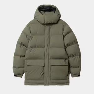 แจ็คเก็ตขนห่านตัวยาวสำหรับผู้ชายดีไซน์หรูหราเสื้อโค้ทขนาดใหญ่พิเศษพร้อมซิปปิดคุณสมบัติกันน้ำสำหรับผู้ชาย - Product Image 3