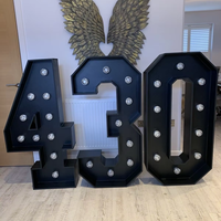 Enseignes publicitaires extérieures personnalisées 3ft 4ft 5ft, grandes lettres et chiffres lumineux pour décoration de mariage et fête d'anniversaire