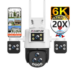 Rscamtom açık güvenlik kamera gece görüş 20X Zoom üçlü ekran hareket algılama Alarm 360 ° Wi-Fi bulut SD kart IPC360 ev - Product Image 1