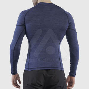 Chemise à manches longues de couleur unie pour hommes avec logo personnalisé - Product Image 2