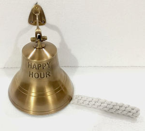 Hot Selling Antique Finished Brass <b>Ship</b> <b>Bell</b> Custom Printed WELCOME ABOARD Handcrafted Metal Wall Mounted Decorative Ready <b>Ship</b> - Product Image 6