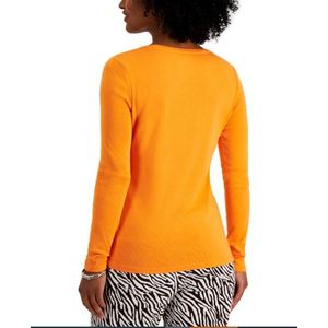 Maglia a Maniche Lunghe in Cotone Pima per Donna Charter Club, Colore Oro, Taglia Piccola - Product Image 2