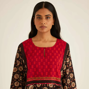 Nouvel arrivage de coton imprimé d'été à la mode de trois quarts de plancher longueur de bohème long maxi pour dames - Product Image 1