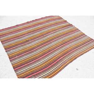 พรมวินเทจขนาด 5.7x6.6 ฟุต พรมตุรกี พรมลายพรางสีแดงส้ม - Product Image 2