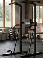 Torre de Ejercicios Multifuncional Portátil con Barra de Dominadas para Entrenamiento de Fuerza en Casa
