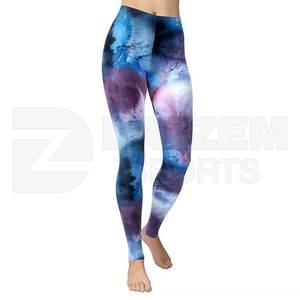 Alta calidad Tie Dye Ladies Sportswear Impreso Humedad Wicking Yoga Pantalones Fitness Sublimación Leggings Medias para la venta - Product Image 5