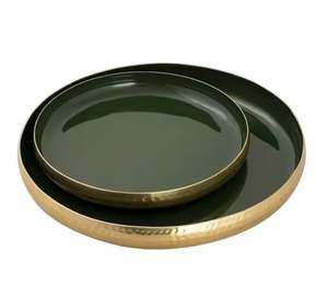 จานเหล็กสแตนเลสสีทองที่น่าดึงดูดสำหรับตกแต่งขนมช็อคโกแลตเดือนสำหรับอาหารเกรดอาหาร - Product Image 5