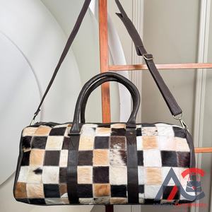 กระเป๋าเดินทางหนังวัวแบบเย็บปะติดกลางแจ้งกระเป๋าใส่สูทธุรกิจกระเป๋าเดินทางสไตล์หรูหรา - Product Image 1