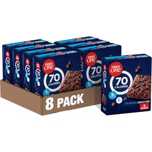 Fiber One 70 Calorie Brownies, Chocolate Fudge <b>Snack</b> <b>Bars</b>, 6 Ct, 5.34 oz (Pack of 8) - Product Image 1