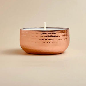 Vedela Naturals Best Seller Hot New Brass Metal Hammered Design Votive Holder Deep Container Eco-Friendly Home Decoration <b>Candle</b> - Product Image 5