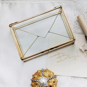 <b>Glass</b> and Brass Jewelry <b>Box</b> High Quality Vintage Engraved Design Beautifully Hand Crafted for Home Office Decoration - Product Image 2