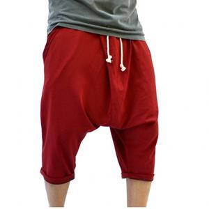 Shorts de sport pour homme en coton/polyester de haute qualité, anti-froissement, longueur genou, entrejambe tombant, cordon de serrage, lavés, style urbain, OEM - Product Image 1