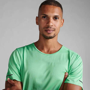 2025 entraînement Fitness vêtements Spandex Muscle Slim Fit course entraînement hommes Gym Sport t-shirts hommes T-shirts - Product Image 5