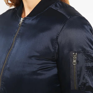Veste en satin pour femme de haute qualité fabriquée en usine avec logo personnalisé Produit le plus vendu Veste en satin à manches longues pour femme - Product Image 4