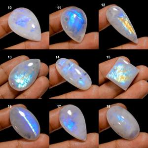 Top qualité lâche naturel Semi précieux Multi feu arc-en-ciel pierre de lune pierre précieuse produit en vrac fait à la main - Product Image 4