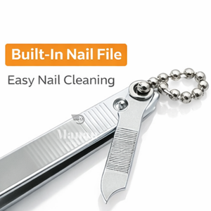 Cortauñas Profesional de Acero Inoxidable con Llavero, Cuchilla Afilada, Apertura de Mandíbula Ancha, Cortador de Uñas Duradero para Manos y Pies, Manicura y Pedicura - Product Image 3