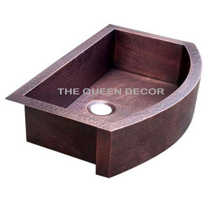 Évier en cuivre de haute qualité forme ronde en gros bassin de luxe classique élégant vente chaude fantaisie nouveau évier en cuivre en gros - Product Image 6