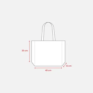 Borsa Tote in Cotone Personalizzata Promozionale con Design a Soffietto e Manici Lunghi - Product Image 2