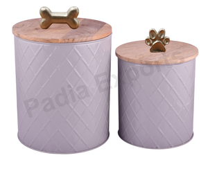 ถังเก็บดอกไม้พร้อมฝาภาชนะโลหะสำหรับห้องครัวชากาแฟน้ำตาลอาหารแห้งสำหรับปาร์ตี้บนโต๊ะอาหาร - Product Image 1