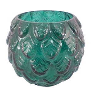 Decoración del hogar de primera calidad de vidrio marrón antiguo de estilo indio en forma redonda vela de diseñador votiva decoración de la boda - Product Image 3